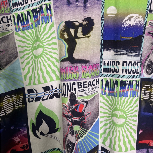 ZARA Men’s Miss Rose Long Beach Relaxed Linen Shirt Sz L - Picture 6 of 6